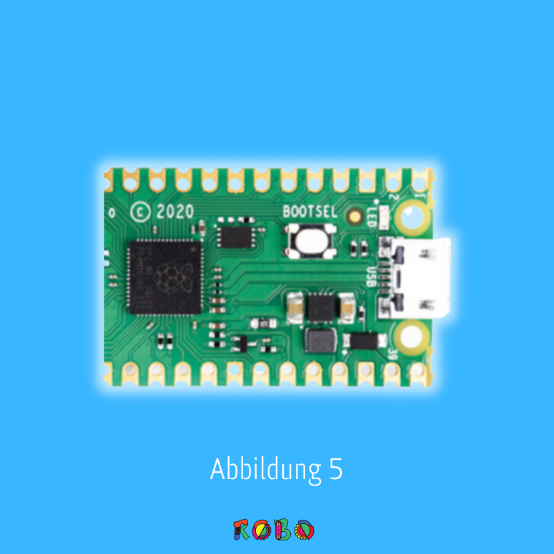 BOOTSEL ist die Abkürzung für "Boot-Auswahl", die beim Raspberry Pi Pico beim ersten Einschalten zwischen zwei Startmodi umschaltet.